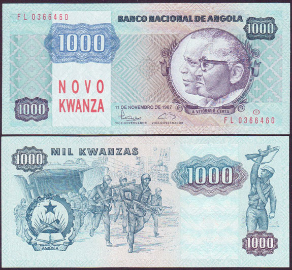 1987 Angola 1,000 Novo Kwanza (Unc)